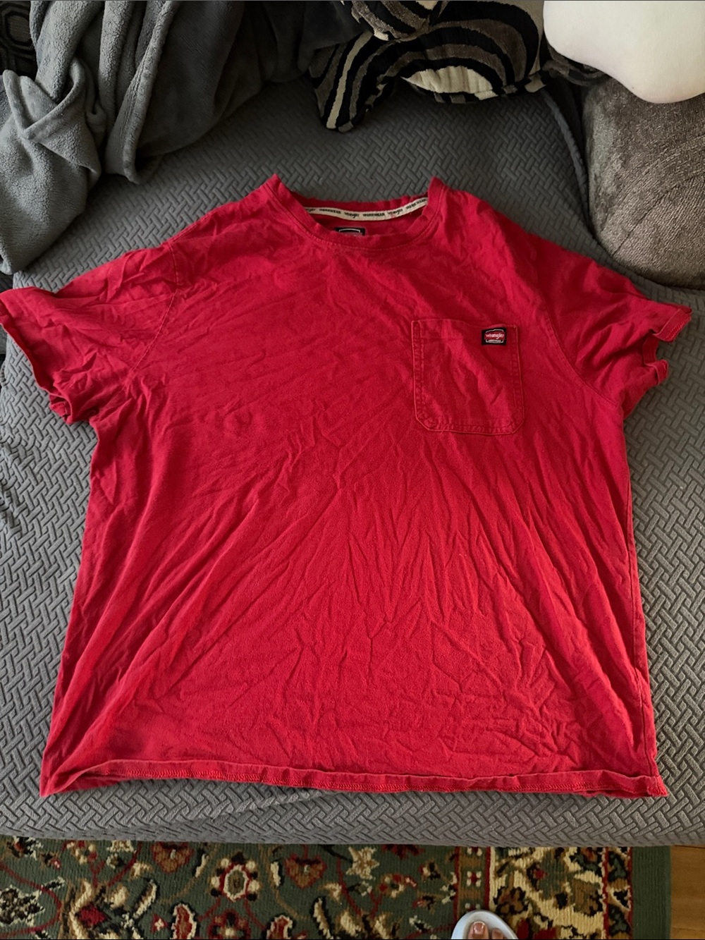 Wrangler Red Short Sleeve Pocket Tee